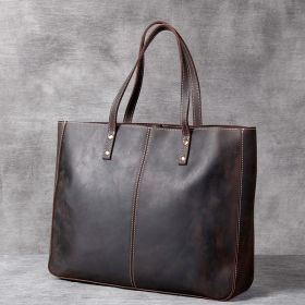 Simple Retro First Layer Cowhide Large-capacity Handbag Men