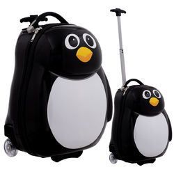 2 pcs Penguin Shaped Kids School Luggage Suitcase & Backpack