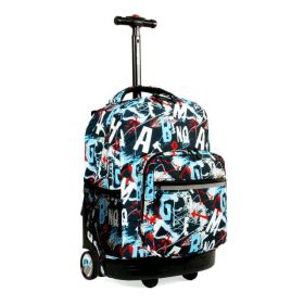 J World Unisex Sunrise 18" Rolling Backpack, Graffiti