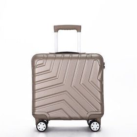 Pure PC 16 Hard Case Luggage Computer With Universal Silent Aircraft Wheels Gold