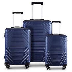 Luggage Expandable Suitcase PC+ABS 3 Piece Set with TSA Lock Spinner Carry on