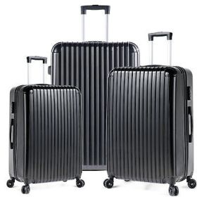 Miibox 3 Piece Set ABS+PC Material Spinner Wheel Luggage Carrier Easy Portable,