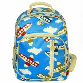 Blancho [Little Airplanes] Fashion Kid Backpack / Pre-School Backpack / Snack Backpack - Skyblue