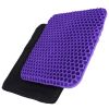 Gel Seat Cushion Non-Slip Breathable Honeycomb Sitting Cushion Pressure Relief Back Tailbone Pain Cushion Pad with Removable Cover for Car Office Chai