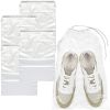 PUREVACY Travel Shoe Bags 18" x 24". Pack of 50 Clear Plastic 2 mil Pouches with Drawstring Closures for Packing and Storing. Waterproof Portable Stor