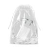 Clear Plastic Drawstring Bags 4" x 6"; Pack of 100 Clear Bags for Gifts 2 Mil Polyethylene Drawstring Gift Bags; Water-Resistant Plastic Shoe Bags 4x6