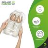 Travel Shoe Bags 18" x 24". Pack of 100 Clear Plastic 2 mil Pouches with Drawstring Closures for Packing and Storing. Waterproof Portable Storage for