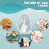 Clear Plastic Drawstring Bags 12" x 18"; Pack of 50 Clear Bags for Gifts 2 Mil Polyethylene Drawstring Gift Bags; Water-Resistant Plastic Shoe Bags 12