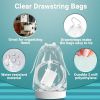 Clear Plastic Drawstring Bags 4" x 6"; Pack of 100 Clear Bags for Gifts 2 Mil Polyethylene Drawstring Gift Bags; Water-Resistant Plastic Shoe Bags 4x6