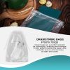 Clear Plastic Drawstring Bags 4" x 6"; Pack of 100 Clear Bags for Gifts 2 Mil Polyethylene Drawstring Gift Bags; Water-Resistant Plastic Shoe Bags 4x6