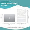 Shoe Bags for Travel 10x14. Pack of 100 Travel Shoe Bags for Packing 10 x 14. Clear Drawstring Backpack 2 mil Thickness. Plastic Shoe Bags for Storage