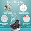 Pack of 100 Travel Shoe Bags 12 x 16.5 Clear Plastic Drawstring Bags 12 x 16 1/2 Thickness 2 mil Double Polyester Drawstrings Travel Bags Shoes Storag