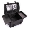 Professional 2-in-1 Rolling Makeup Traveling Case, Beauty Trolley Storage Box, Artist Cosmetic Organizer w/ Drawers, Black XH