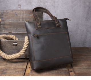 New Simple Retro First Layer Cowhide Handbag Men