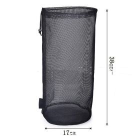 Golf Mesh Bag Nylon Large Capacity (Option: Black 17 X38cm)