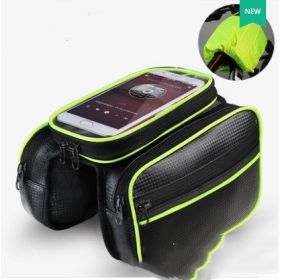 Cycling Equipment Mountain Bike Mobile Phone Bag (Color: Green)