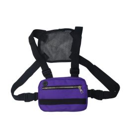 Vest Streetwear Waist Pack Women Black Chest Rig Bag (Option: 5034purple)