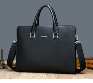 A One-shoulder Cross-slung Male Business Briefcase (Color: Black)