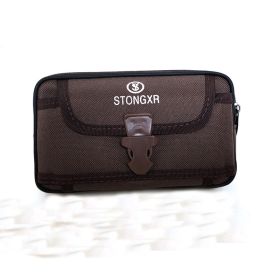 Oxford Cloth Waterproof Snap Phone Bag (Option: Coffee-3rd floor horizontal)