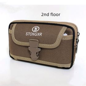 Oxford Cloth Waterproof Snap Phone Bag (Option: Beige-2rd floor horizontal)