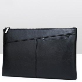 Men's PU Synthetic Leather Handbag (Option: Black small)