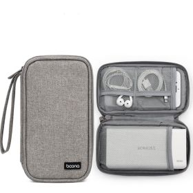 Power Protection Cover Earphone Storage Box (Option: Single layer grey)