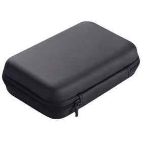 Multi Functional Data Cable Shock Resistant Storage Bag Iron Box (Color: Black)