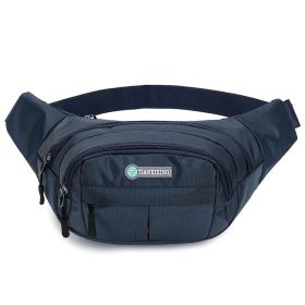 Sports And Leisure Shoulder Bag Oxford Cloth Waterproof (Option: Vertical navy blue)