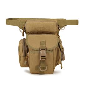 Outdoor Riding Leg Pack Male Locomotive Army Fan Tactics (Option: Khaki-31X17X11cm)