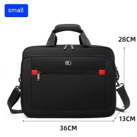 One-shoulder Business Messenger Bag Portable (Option: Black Small Size)