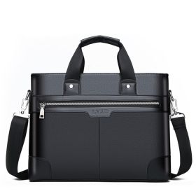 Men's Official Document Men's Single Shoulder Messenger Bag (Color: Black)