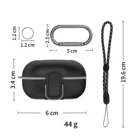 Wireless Bluetooth Headset Protective Case Buckle (Option: Black-Samsung Budslive/pro/2/2Pro)