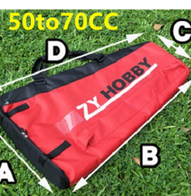 Model Airplane Fixed-wing Aircraft Wing Bag One-shoulder Carry Protection Bag (Option: Red-50to70CC)