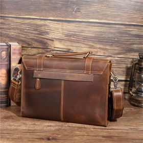 Men's Kumon Vintage Business Handbag (Color: Brown)