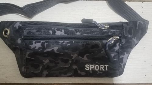 Fashionable Camouflage Print Waterproof Sports Fanny Pack (Option: Small Flower Black)