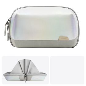 Portable Digital Product Data Cable Volcanic Storage Bag (Option: Iridescent white)