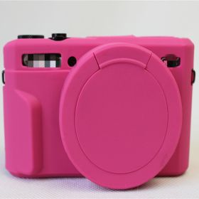 Silicone Protective Cover For Digital Camera Bag (Option: Rose Red-G7XII)