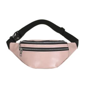 Fashionable Large Capacity Waist Bag Sports Multifunctional Chest Bag (Color: Pink)