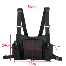 Vest Streetwear Waist Pack Women Black Chest Rig Bag (Option: Large Black)