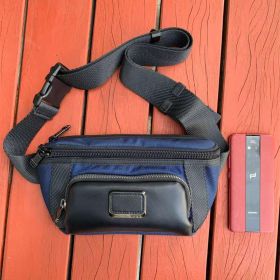 Nylon Men's Casual Waist Bag Shoulder (Color: Dark Blue)