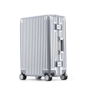 All-Aluminum Magnesium Alloy Case 24 Pull Rod Case Universal Wheel (Option: Silver-26inch)