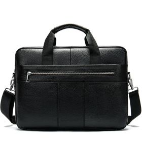 Leather Retro Casual Briefcase Light Business (Option: BlackLitchi Pattern 39X7X28cm)