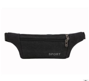 Fashionable Camouflage Print Waterproof Sports Fanny Pack (Option: Canvas Black)