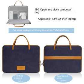 Simple Solid Color Home Laptop Bag (Option: Blue-13 Inches)