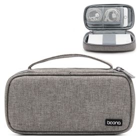 Power Protection Cover Earphone Storage Box (Option: Portable grey)