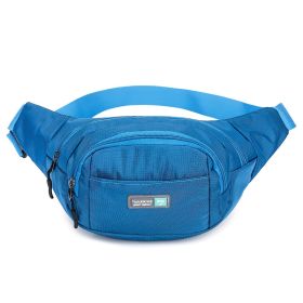 Sports And Leisure Shoulder Bag Oxford Cloth Waterproof (Option: Horizontal version of sky bl)