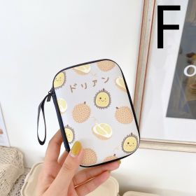 Fruit Rectangular Earphone Storage Bag Coin Purse (Option: F)