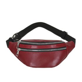 Fashionable Large Capacity Waist Bag Sports Multifunctional Chest Bag (Color: Red)