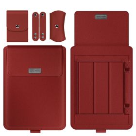 Notebook Stand Computer Liner Storage Bag (Option: Red-16inch 17inch)