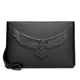 First Layer Cowhide Envelope Men's Clutch Bag (Option: Eagle)